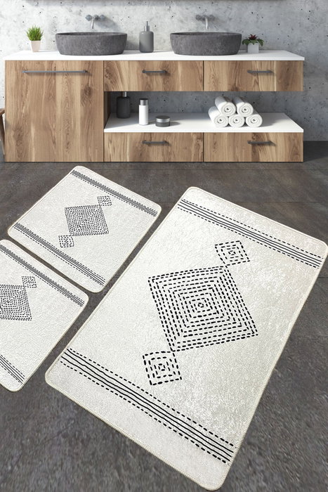 Mijölnir Juego de alfombrillas de baño Tatiana de 3 piezas Multicolor Mijölnir Juego de alfombrillas de baño Tatiana de 3 piezas Multicolor